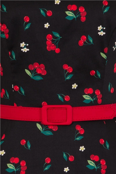 Suzanne Cherries & Blossom Flared Dress