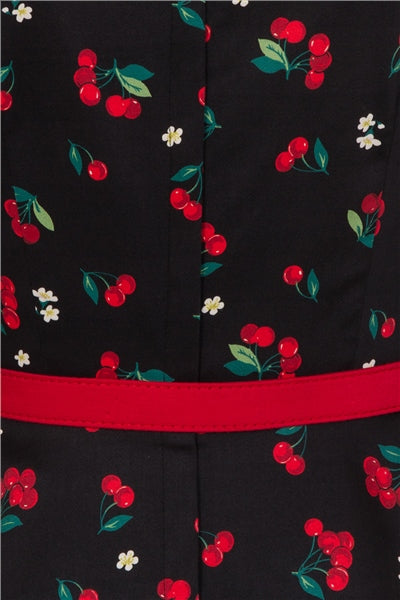 Suzanne Cherries & Blossom Flared Dress