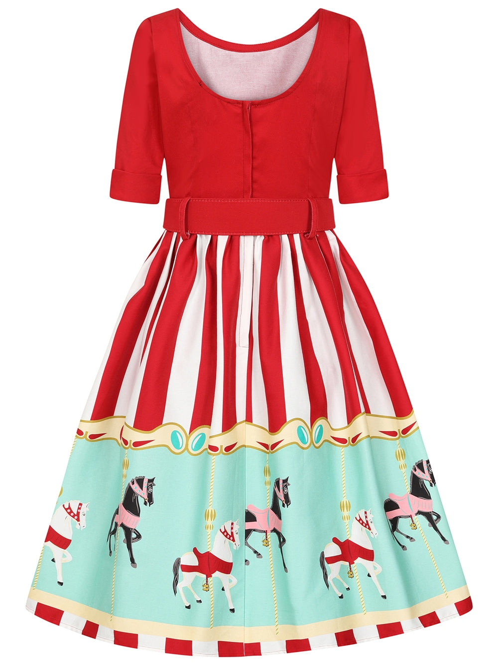 June Carousel Border Swing Dress