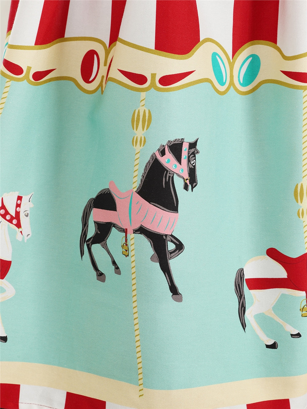 June Carousel Border Swing Dress